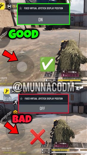 ✅️ Best Fixed Virtual Joystick Display Position setting in CODM BR 🔥💯 Codmobile Tips #shorts #codmbr