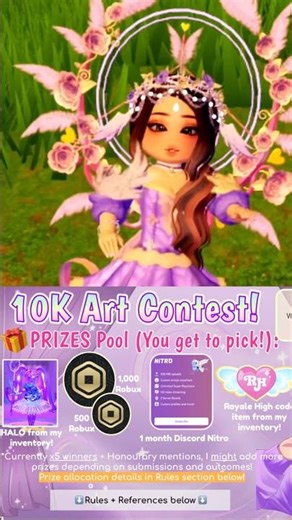 How To Win PRIZES in My Art Contest! #roblox #royalehigh #artcontest #art