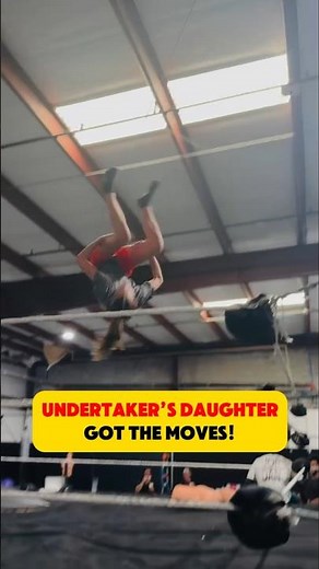 Undertaker's Daughter Wows with Top-Rope Skills😯