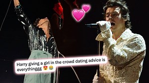 Harry Styles gives a fan dating advice at his concert
