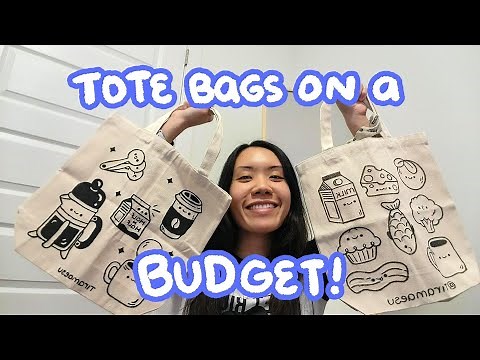 Make Tote Bags on a budget! | Drawing on tote bags using fabric markers and fabric paint