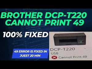 Brother DCP-T220 ,DCP-T420 Cannot Print 49 Fixed ||How to Solve 49 Error Code on Brother Printer