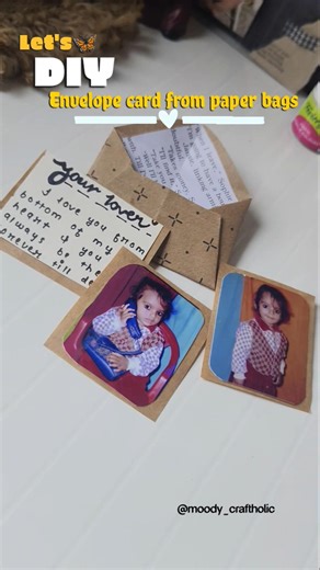 Envelope Card from Paper Bag 💌#diy#shorts#envelope#DIYEnvelope #PaperBagDIY#AestheticDIY#handmade