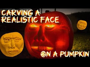 Carving a realistic face on a pumpkin ￼| pumpkin carving | TannerBro ￼