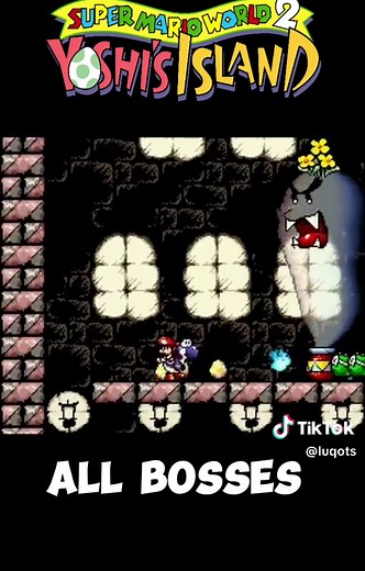 Super Mario World 2: Yoshi's Island All Bosses (SNES)