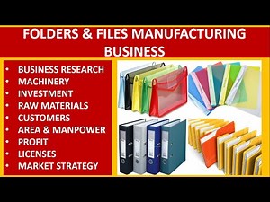 Plastic File & Folder Manufacturing Business | File-Folder Making Business | Stationery | How to ??