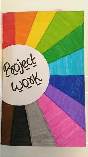 ✨5 Easy & Colorful Border Designs for Project Work| Simple Brush Pen Borders | School ProjectIdeas 🌈