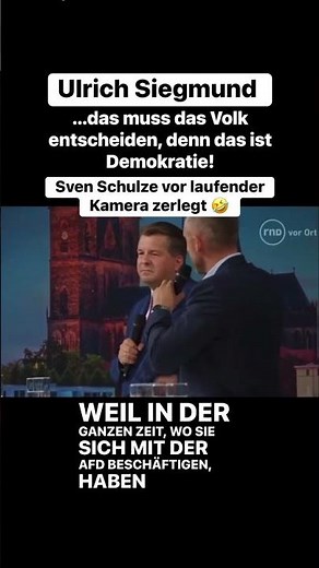 Ulrich Siegmund dismantles Sven Schulze #GermanPolitics #ulrichsiegmund #EastGermany #afd #news