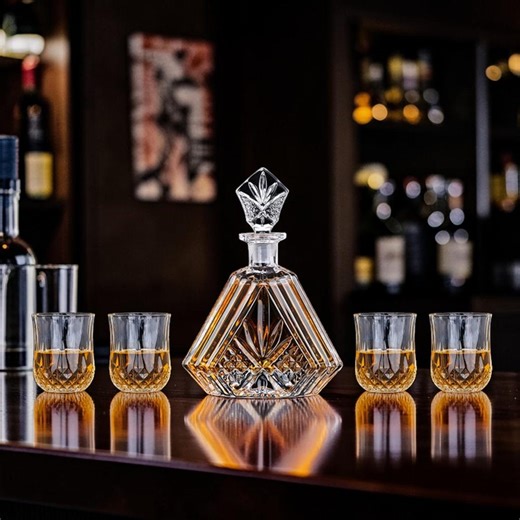 Crystal Whiskey Decanter Set Luxury Whisky Bottle Glass Decanter Sealed Wine Liquor Bar Gift Elegant Home Premium Serve Ware - Etsy