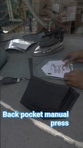 Back Pocket Manual Press | Garment Pocket Pressing Demonstration | LaserCadByAtif