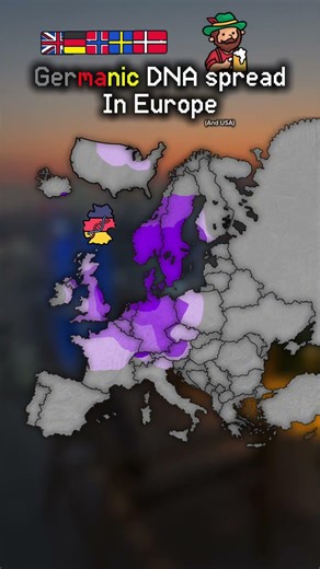 Germanic DNA spread in Europe #europe #mapping #map #geography