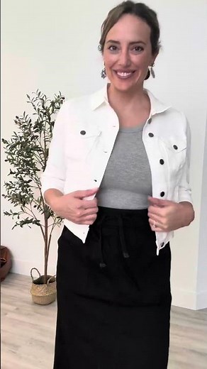 Check out the stretch to this light denim jacket!