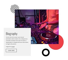 Dj Night biography - Template by Nicepage