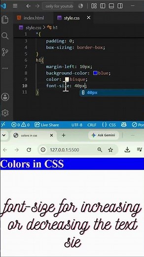 Day 3 | CSS Tutorial #3 CSS Colors & Fonts Explained #html5 #programming #coding #frontendcourse