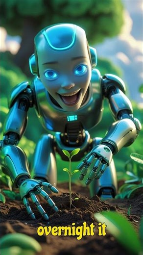 Candy Tree Surprise! 🍬🌳🤖✨ #animation # #disney #cartoon #robot #story #reels