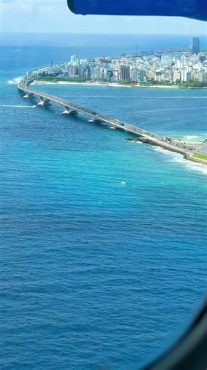 Seaplane Landing at Velana Airport in Male City