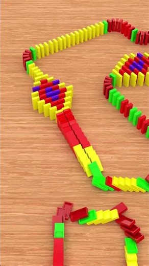 110 Colorful Dominoes Loop animation V20 of the Most Satisfying Domino #dominoes #satisfying #shorts