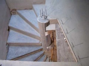 Escalier en béton ciré