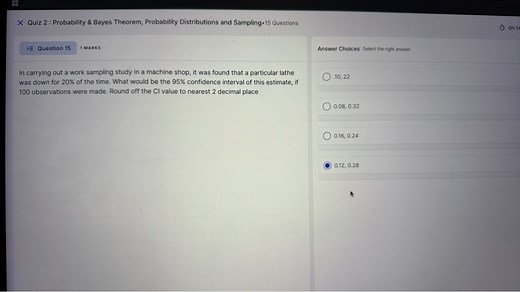 Quiz 2 : Probability \& Bayes Theorem, Probability Distribution... | Filo