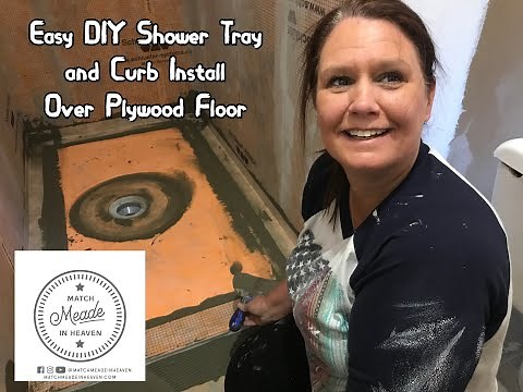 Schluter shower tray and curb install - Easy DIY waterproof method over plywood