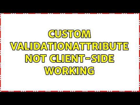 Custom Validationattribute not client-side working