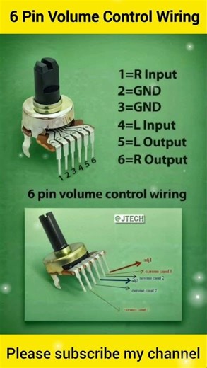6 Pin Volume Control Wiring💻