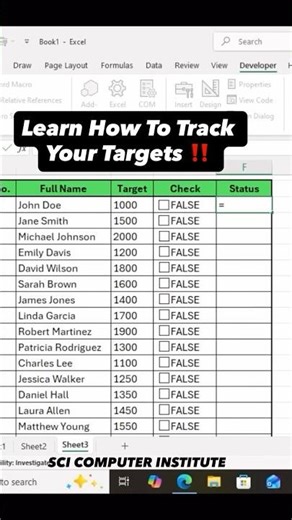 Track your targets with clarity and confidence #excel #viral #exceltips #spreadsheets