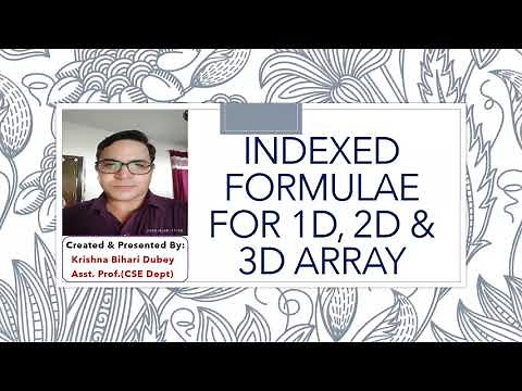 Address calculation and its formula derivation for an element of linear array, 2D array & 3D array.