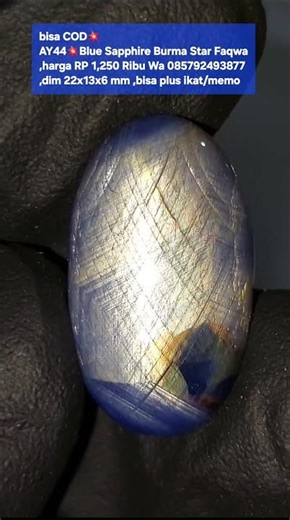 bisa COD💥AY44💥Blue Sapphire Burma Star Faqwa,harga RP 1,250 Ribu Wa 085792493877,dim 22x13x6 mm