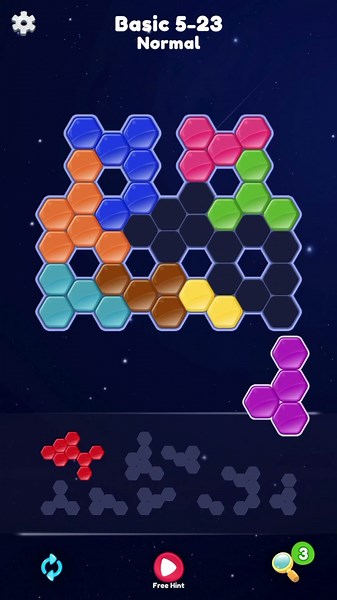 BLOCK HEXA PUZZLE Normal Basic 5-23 #gaming #games #gameplay
