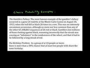 Module 5 Classic Probability Examples: Video #2