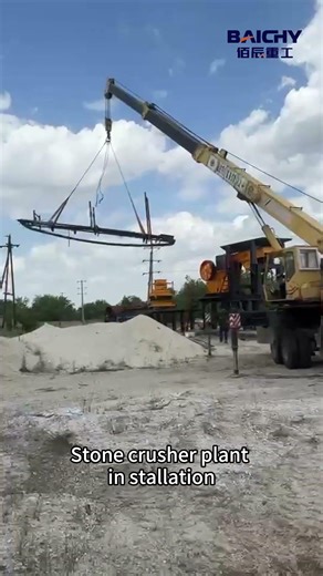 Stone crusher plant for quarry aggregates production