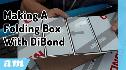 ACM DiBond Cutting on EasyRoute CNC Router Into Folding Box - Better Way To Do It! | AM.CO.ZA - Advanced Machiney (Pty) Ltd
