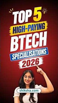 Top High Paying BTech Specialisations 2026 | BTech Best Stream, BTech Core vs Specialization #btech