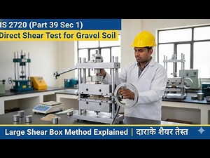 IS 2720 Part 39 Sec 1 | Direct Shear Test for Gravel Soil | Large Shear Box Method Explained