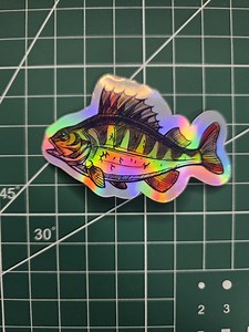 Holographic Fish Sticker, Perch, Pike, Walleye, Bass, Whitefish, Handmade in Canada - Etsy Canada