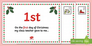 12 Days Of Christmas Template