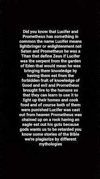 something in common of Lucifer and Prometheus