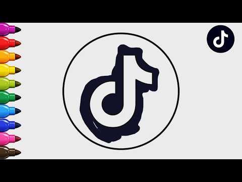 How to Draw TikTok Logo | Easy Drawing and Coloring Step by Step