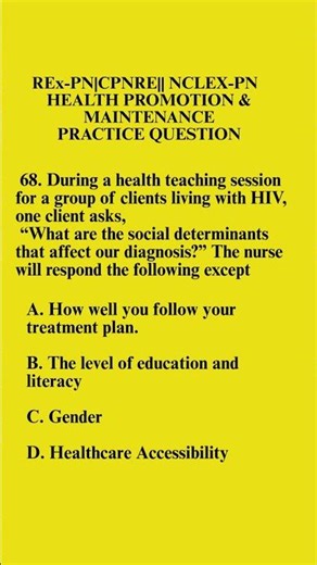 #68. Health Promotion and Maintenance Practice Q&A