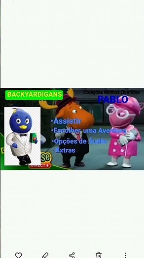 Menu DVD • Backyardigans Coleção Minhas Queridas PABLO - Disco 2 - (2008)