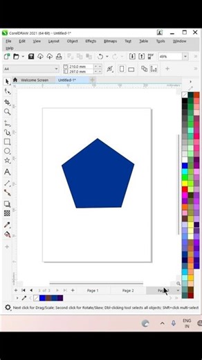 Page orientation in coreldraw || coreldraw shorts