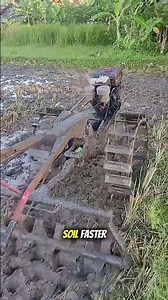 Powerful Walking Tractor in Extreme Mud Conditions