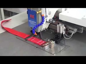 High speed heavy duty pattern sewing machine with automatic thread trimmer hot cutter