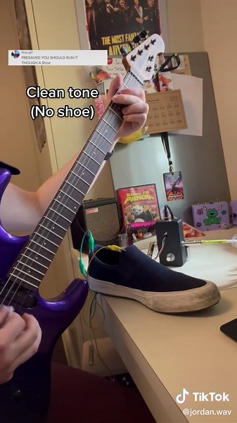 Running Guitar Through Shoe Experiment