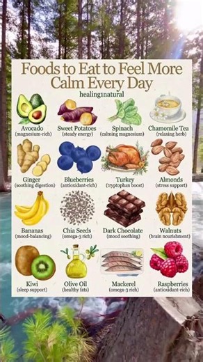 🌿 15 Foods That May Help You Feel Calmer, Happier & Less Stressed