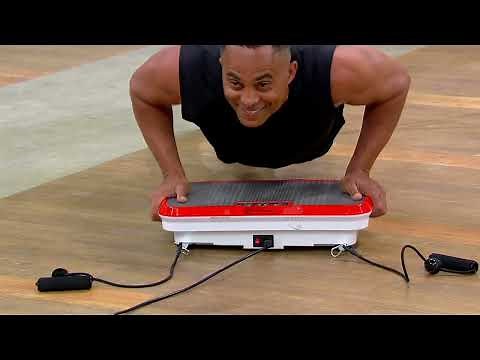 PowerFit Elite Vibration Platform with Exercise Bands and Remote on QVC