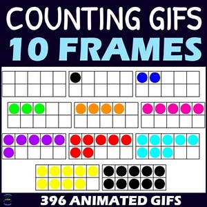 Counting 10 Frame GIFs - Animated Clipart - Ten Frames Clip Art