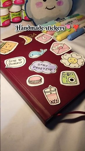 DIY Handmade sticker at home / How to make stickers #diy #handmade #love