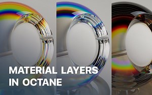 【野生字幕】C4D教程-使用Octane Renderer材质层来制作丰富的散色效果